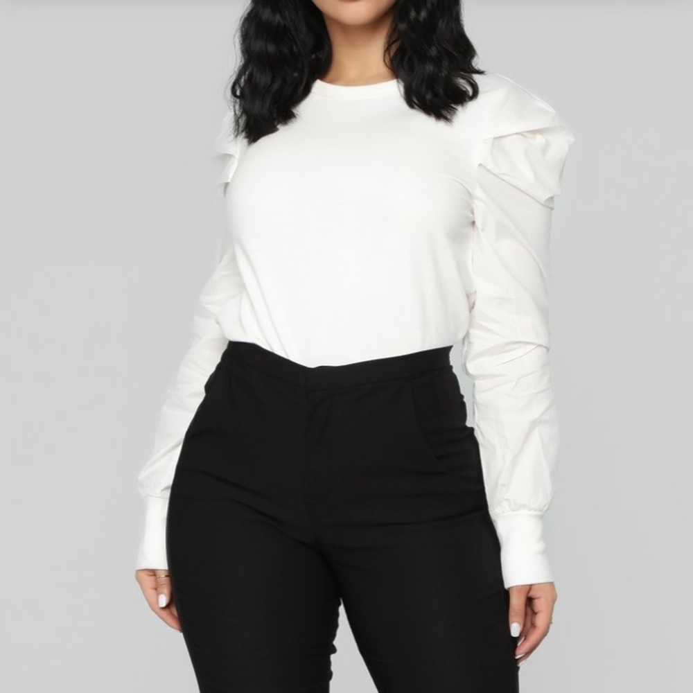 White long sleeve blouse